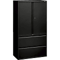 HON® 800 Series Storage Cabinet With Lateral File, 36" Wide, Black 1 thumbnail image