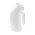 DMI® Portable Male Urinal Bottle With Snap-On Cover, 10 1/2"H x 4"W x 3"D, Clear 1 thumbnail image