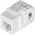 Vericom VGS6 Series Unshielded UTP CAT-6 RJ45 180° Keystone Jacks, White, Pack Of 25 Jacks, MPG6018WH-25