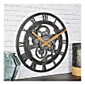 FirsTime & Co.® Oxidized Gears Round Wall Clock, Metallic Teal