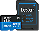 Lexar® High-Performance 633x microSDXC™ UHS-1 Memory Card, 128GB 1 thumbnail image