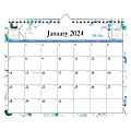 2024 Blue Sky™ Monthly Wall Calendar, 11" x 8-3/4", Lindley, January To December 2024, 101593