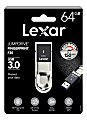 Lexar® JumpDrive® Fingerprint F35 USB 3.0 Flash Drive, 64GB, Black, LJDF35-64GBNL 1 thumbnail image