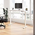 Bush Business Furniture Move 60 Series 60"W x 30"D Electric Height Adjustable Standing Desk, White/White Powder Coat, Standard Delivery 1 thumbnail image
