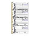 Rediform Gold Standard Telephone Message Book - 600 Sheet(s) - Spiral Bound - 2 PartCarbonless Copy - 2.75" x 5.66" Form Size - 5.66" x 11" Sheet Size - Blue Cover - 1 Each 1 thumbnail image