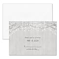 Custom Wedding & Event Response Cards With Envelopes, 4-7/8" x 3-1/2", Wooden Sparkle, Box Of 25 Cards