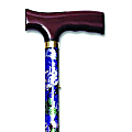Alex Orthopedic Folding Travel Cane, 36"-37", Fritz Handle, Mauve Floral 1 thumbnail image