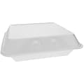 Pactiv Hinged Foam Food Container - Food Storage - White - Polystyrene, Foam Body - 250 / Carton 1 thumbnail image