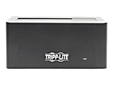 Tripp Lite USB 3.1 Type-C to SATA Quick Dock, 10 Gbps, 2.5 and 3.5 in. HDD/SDD, Thunderbolt 3 Compatible - HDD docking station - bays: 1 - 2.5" / 3.5" shared - SATA 6Gb/s - USB 3.1 (Gen 2), USB-C, Thunderbolt 3 - black