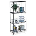 Safco Commercial Wire Steel Shelving Unit, 4 Shelves/4 Posts, Black 1 thumbnail image