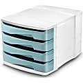 CEP Ellypse 4-Drawer Filing Module - 450 x Sheet - 4 Drawer(s) - 9.6" Height x 15.3" Width x 11.5" Depth - Desktop - Mint - Polystyrene - 1 Each 1 thumbnail image