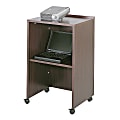 Safco® Lectern Base/Media Cart, Mahogany 1 thumbnail image