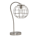 Lalia Home Arched Metal Cage Table Lamp, 20"H, Brushed Nickel