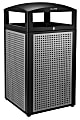 Alpine All-Weather 40-Gallon Outdoor Commercial Trash Can, With Lid, Silver 1 thumbnail image