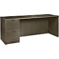 Lorell® Prominence 2.0 66"W Computer Desk, 95% Recycled, Gray Elm