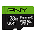 PNY 128GB Premier-X Class 10 U3 V30 microSDXC Flash Memory Card - Class 10, U3, V30, A1, UHS-I
