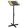 Safco® Adjustable Speaker Stand, Medium Oak