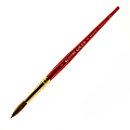 Winsor & Newton Sceptre Gold II Short-Handle Paint Brush 101, Size 12, Round Bristle, Sable Hair, Terracotta