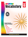 Spectrum Vocabulary Workbook, Grade 6