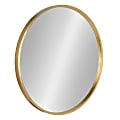 Uniek Kate And Laurel Travis Round Mirror, 25-5/8”H x 25-5/8”W x 1-3/8”D, Gold 1 thumbnail image