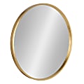 Uniek Kate And Laurel Travis Round Mirror, 25-5/8”H x 25-5/8”W x 1-3/8”D, Gold