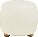 Lifestyle Solutions Gentry Ottoman, 19”H x 22”W x 22”D, Ivory
