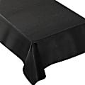 Amscan Metallic Fabric Table Cover, 60" x 84", Black 1 thumbnail image