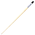 Charles Leonard Flat Easel Paintbrushes, 1/2", Flat Bristle, Black, Pack Of 12