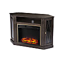 SEI Furniture Austindale Electric Fireplace With Media Storage, 32"H x 47-1/4"W x 15"D, Brown 1 thumbnail image