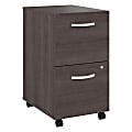 Bush Business Furniture Hybrid 28"D Vertical 2-Drawer Mobile File Cabinet, Storm Gray, Delivery