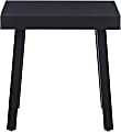 Linon Abilene Aluminum Outdoor Side Table, 20-1/4”H x 19-3/4”W x 17-1/4”D, Black