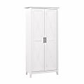 Bush® Furniture Key West 32"W Tall Storage Cabinet With Doors, Pure White Oak, Standard Delivery 1 thumbnail image