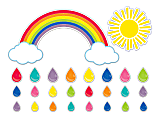 Schoolgirl Style Hello Sunshine Giant Rainbow Bulletin Board Set