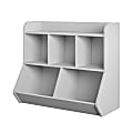 Ameriwood Home Tyler Kids 31”H 5-Cube Toy Storage Bookcase, Gray 1 thumbnail image