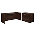 Sauder® Affirm 72"W Desk With 2-Drawer Locking Lateral File, 72" x 24", Noble Elm 1 thumbnail image