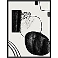 Amanti Art Abstract Composition Charcoal by Teju Reval Wood Framed Wall Art Print, 41”H x 31”W, Black