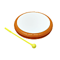 Westco Educational Products 8" Plastic Frame Drum With Mallet, Orange/White 1 thumbnail image