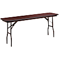 Flash Furniture Folding Training Table, 30"H x 18"W x 72"D, Mahogany, YT1872HIGHWAL 1 thumbnail image