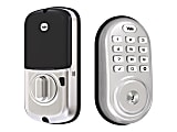 Yale Real Living YRD216 Assure Lock Push Button - Door lock - key, electronic - 5 pins - touch keypad - satin nickel 1 thumbnail image