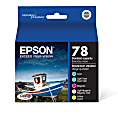 Epson® 78 Claria® Cyan, Light Cyan, Magenta, Light Magenta, Yellow Ink Cartridges, Pack Of 5, T078920