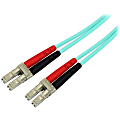 StarTech.com 2m Fiber Optic Cable - 10 Gb Aqua - Multimode Duplex 50/125 - LSZH - LC/LC - OM3 - LC to LC Fiber Patch Cable - LC Male - LC Male - 6.56ft - Aqua 1 thumbnail image