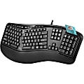 Adesso TruForm 150SB Desktop Ergonomic Smart Card Reader Keyboard - 105 Keys - QWERTY Layout - Smart Card Reader - USB 1 thumbnail image