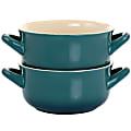 Gibson Crock Pot 2-Piece Stoneware Soup Bowl Set, 30 Oz, Teal 1 thumbnail image
