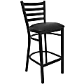 Flash Furniture HERCULES Ladder Back Restaurant Bar Stool, Black 1 thumbnail image