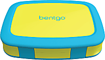 Bentgo Kids Brights Lunch Box, 2"H x 6-1/2"W x 8-1/2"D, Citrus