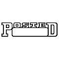 Xstamper® One-Color Title Stamp, Pre-Inked, "Posted", Red
