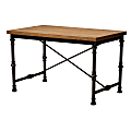 Baxton Studio Ayaz Cross 48"W Writing Desk, Dark Oak Brown