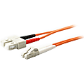 AddOn 10m LC (Male) to SC (Male) Orange OM1 Duplex Fiber OFNR (Riser-Rated) Patch Cable