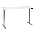 Bush Business Furniture Move 80 Series Electric 72"W x 30"D Height Adjustable Standing Desk, White/Cool Gray Metallic, Standard Delivery