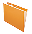 Office Depot® Brand 2-Tone Hanging File Folders, 1/5 Cut, 8 1/2" x 11", Letter Size, Orange, Box Of 25 Folders